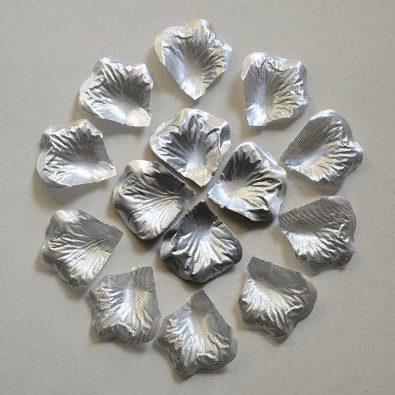 Pétalos de rosa de seda, 9 colores, decoración de de cumpleaños, boda, confeti, 500 unidades