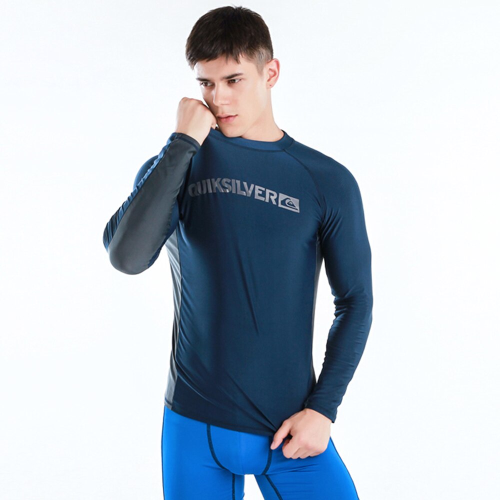 M-6XL antiultravioleta-Camiseta de manga larga para hombre, traje de surf elástico de secado rápido, para natación y surf, novedad