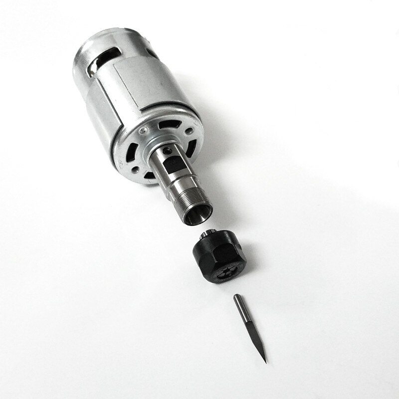 775 DC Motor 12-36V Ball Bearing Spindle Motor with ER11 Extension Rod Carving Knife for CNC Router Machine 1610/ 2417/ 3018