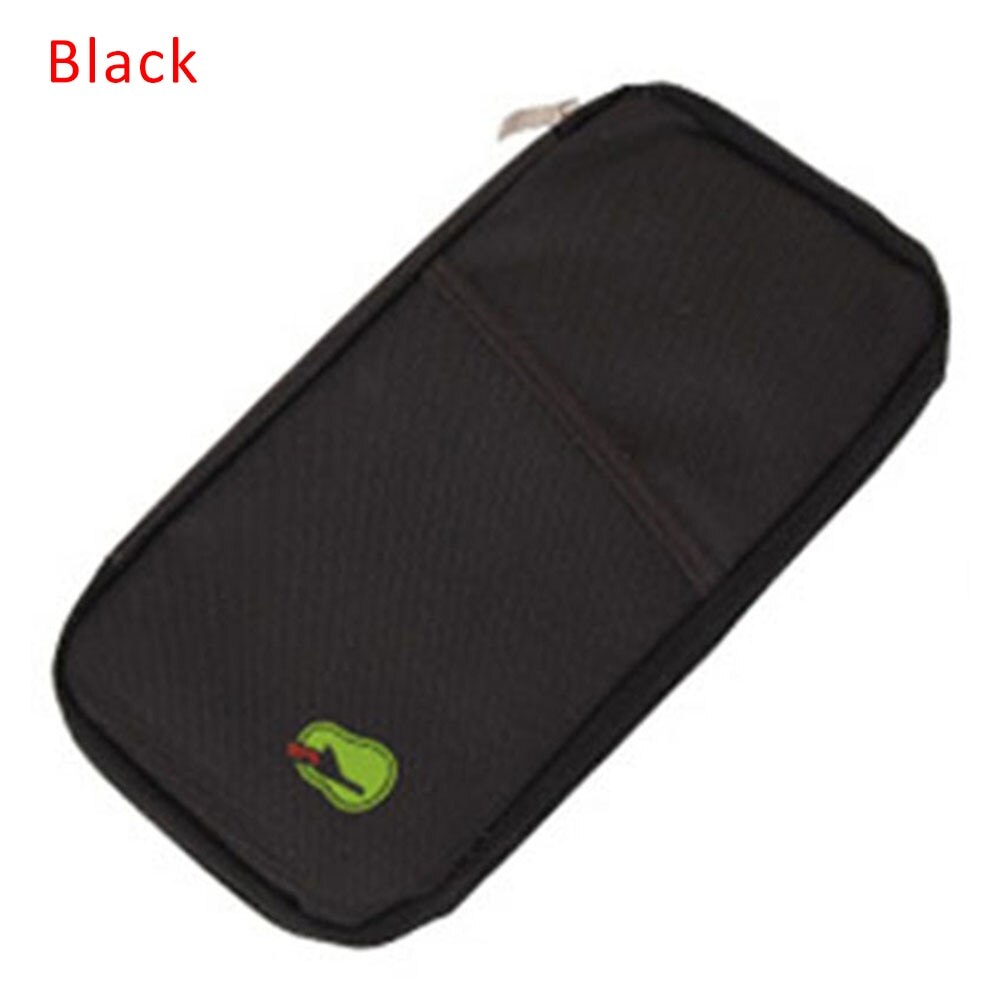 Travel Journey Document Organizer Wallet Passport ID Card Holder Ticket Credit Card Bag Case Purse: black