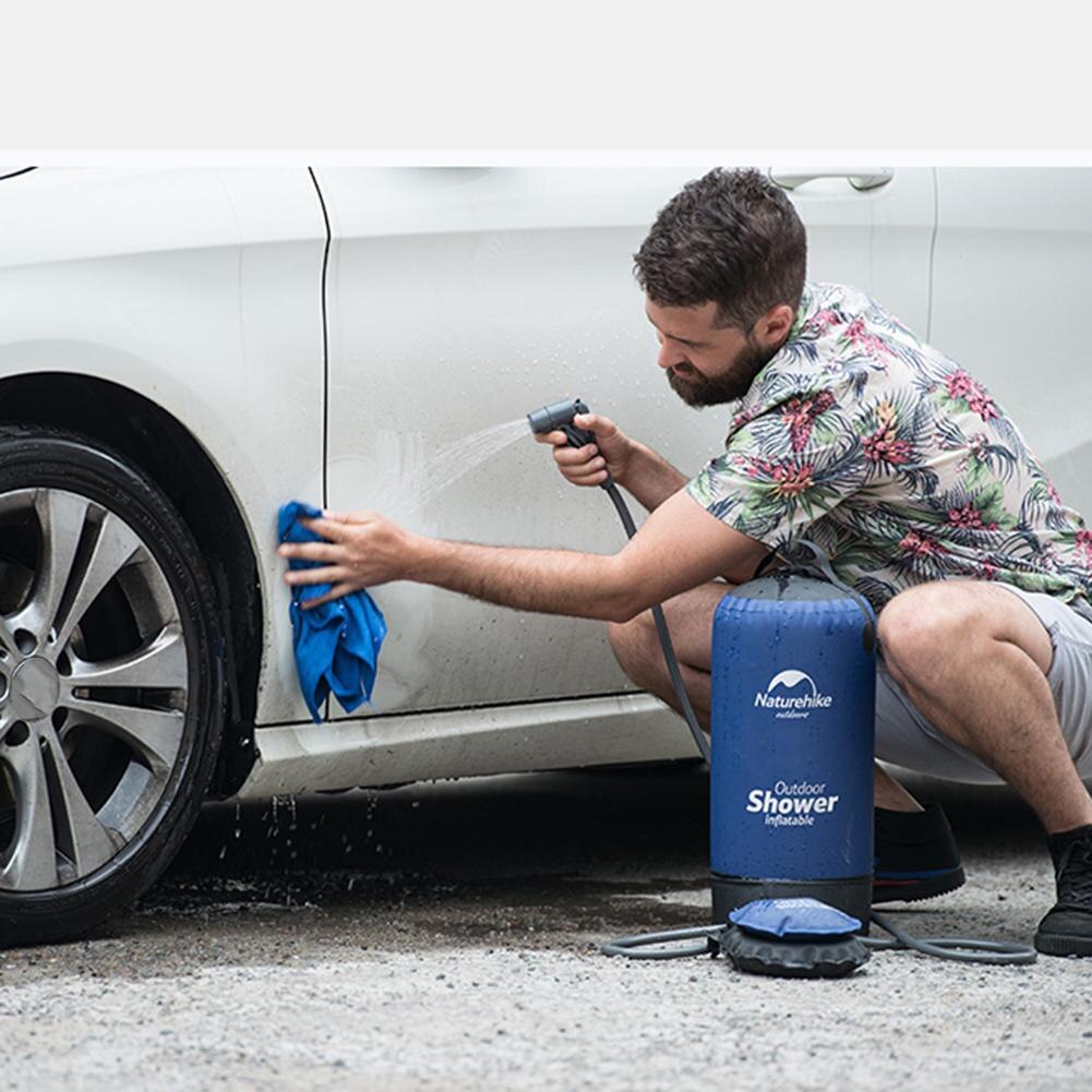 Outdoor Inflatable Shower Pressure Shower Water Bag Portable Camp Showe