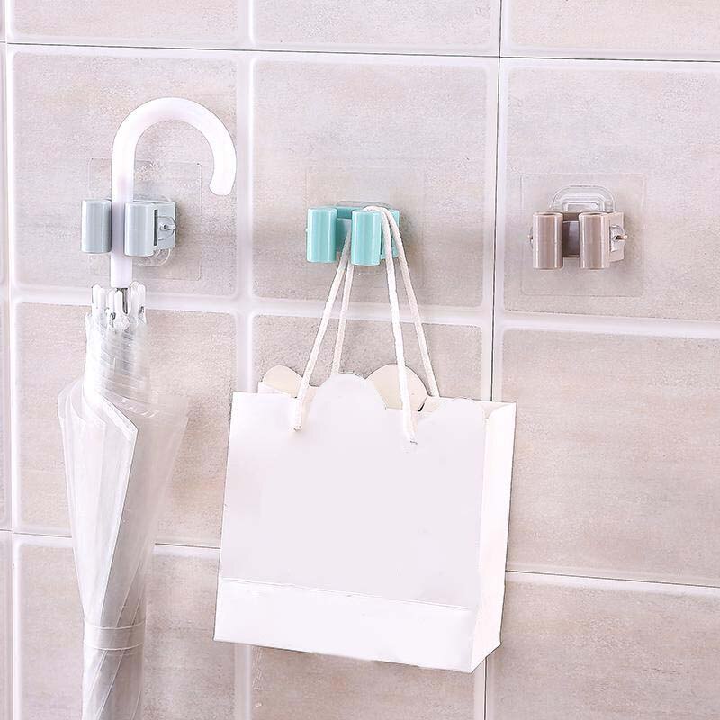 Wall Mounted Mop and Broom Holder Mop Organizer Holder Brush Broom Hanger Home Storage Rack Bathroom Hooks Household Tools