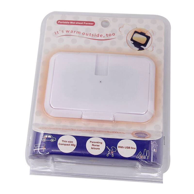 USB przenośne chusteczki dla niemowląt ogrzewanie ręczniki nasączane dozownik serwetka ogrzewanie pokrywa skrzynki Dom samochód mini bibułka cieplej NJ: biały
