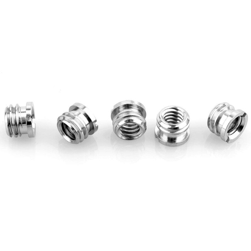 5 Stuks 1/4 Inch Tot 3/8 Inch Convert Schroef Standaard Adapter &amp; 5 Pcs 1/4 Inch Quick Release plaat Montage Schroef