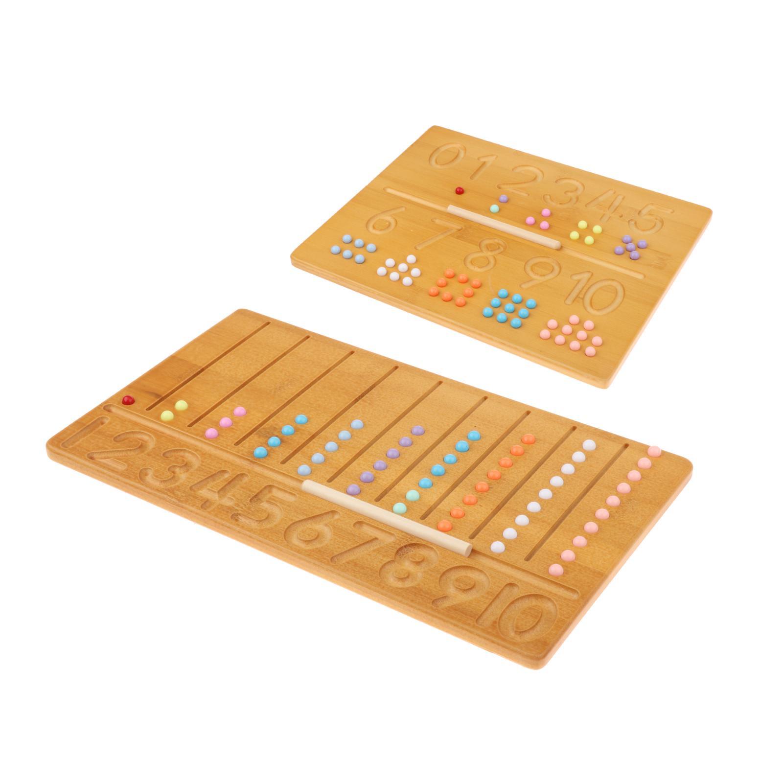 Wooden Number Tracing Board Toddler Math Sensory Toy of Learning 1-10
