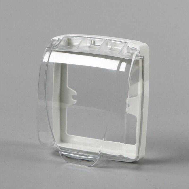 Kitchen Type 86 Switch Socket Waterproof Protective Box Bathroom Thick White Transparent Waterproof Splash Boxes