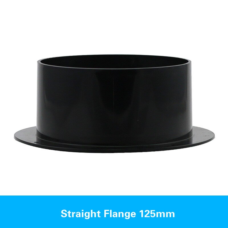 Emhætte flange adapter køkken luft udluftning 100mm 110mm 125mm 150mm skot flange stik abs plast væg lige flange: 125mm