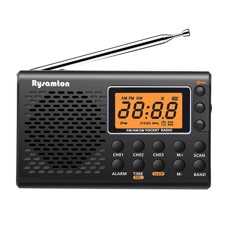 Radio FM AM SW portatile a banda intera Display digitale stereo Radio FM manuale a doppio scopo: Default Title