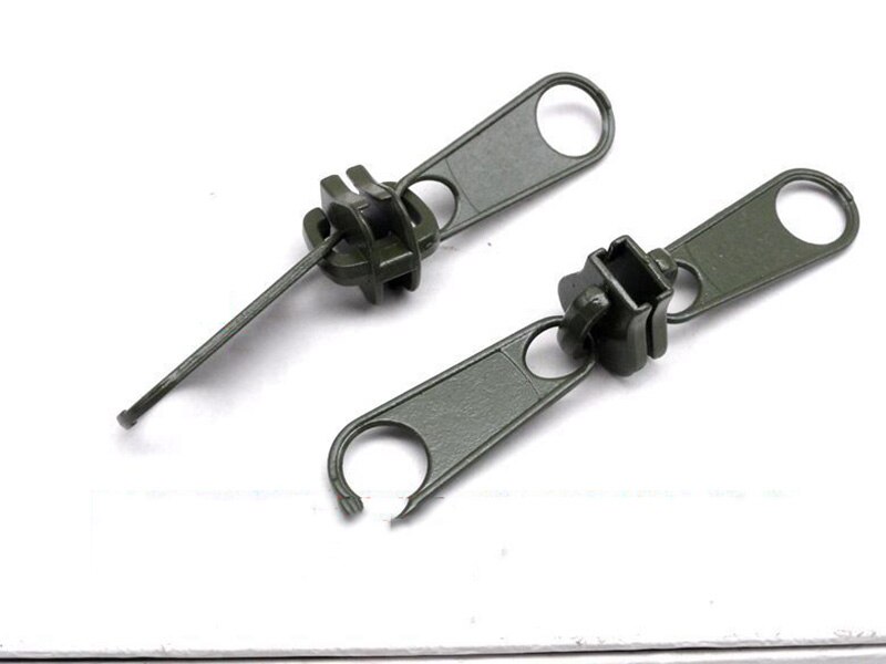 Meetee 5Pcs 10# Double Sided for Resin Zippers Head Zipper Slider Clothes Sewing Zips Puller Replaceable Accessories Repair Zip: 5