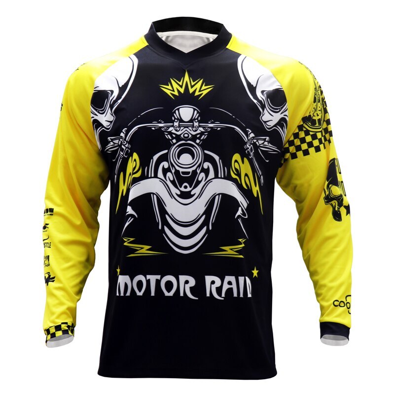 Camiseta de Ciclismo de calavera para hombre y mujer, ropa para montar en bicicleta de montaña, de manga larga, camiseta de competición: S