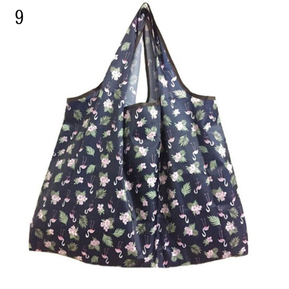 Vrouwen Opvouwbare Boodschappentas Cartoon Bloemen Fruit Groente Herbruikbare Boodschappentas Eco Lady Tote Bag Zak: 9