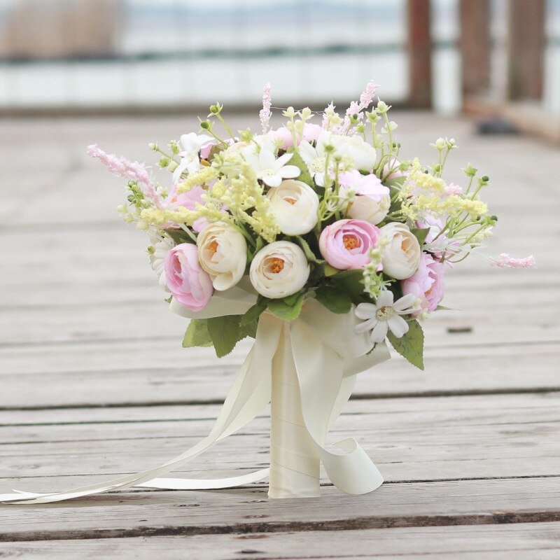 ifundom 2 Stuks Kunstbloemen Voor Bruidsboekethouders Met Handvat Voor Bruid Bloemen En Bruiloftsbloemenhouder