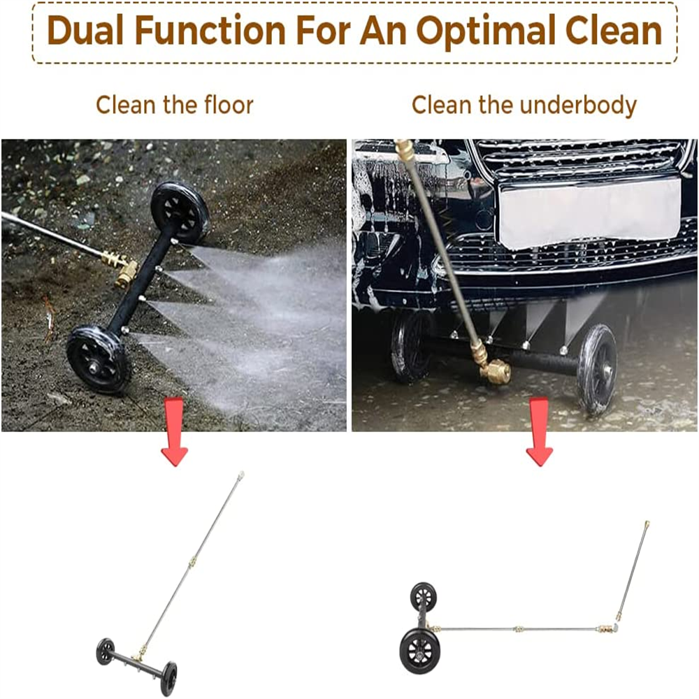 Idropulitrice a pressione detergente per autolavaggio accessori per scopa ad acqua sotto la pulizia del corpo rondella del telaio ugello della ventola strumenti automatici