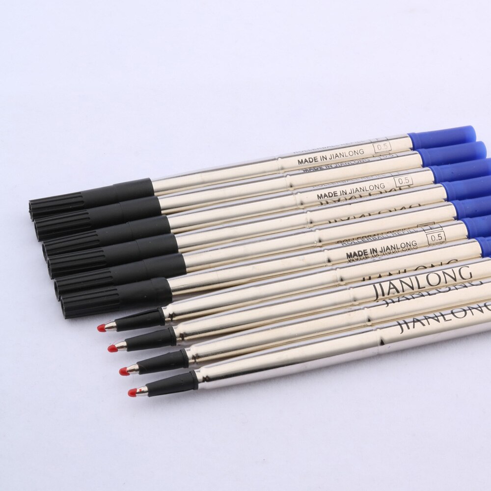 Rollerball Pen ink Refills Black 5pc Blue 5pc METAL PEN Good F Stationery Student Office school supplies