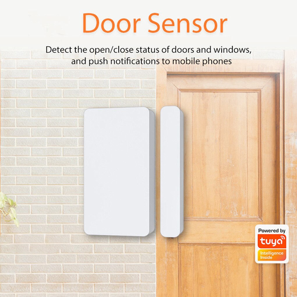 Tuya Zigbee Smart Deur Sensor Woonkamer Draadloze Batterij Aangedreven Gesloten Open Detector Afstandsbediening Kantoor Alarm