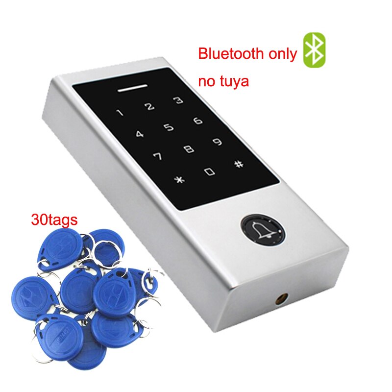 Bluetooth 125Khz RFID Access Controller Waterproof Smart Keypad Door Lock 100 User: with 30tags