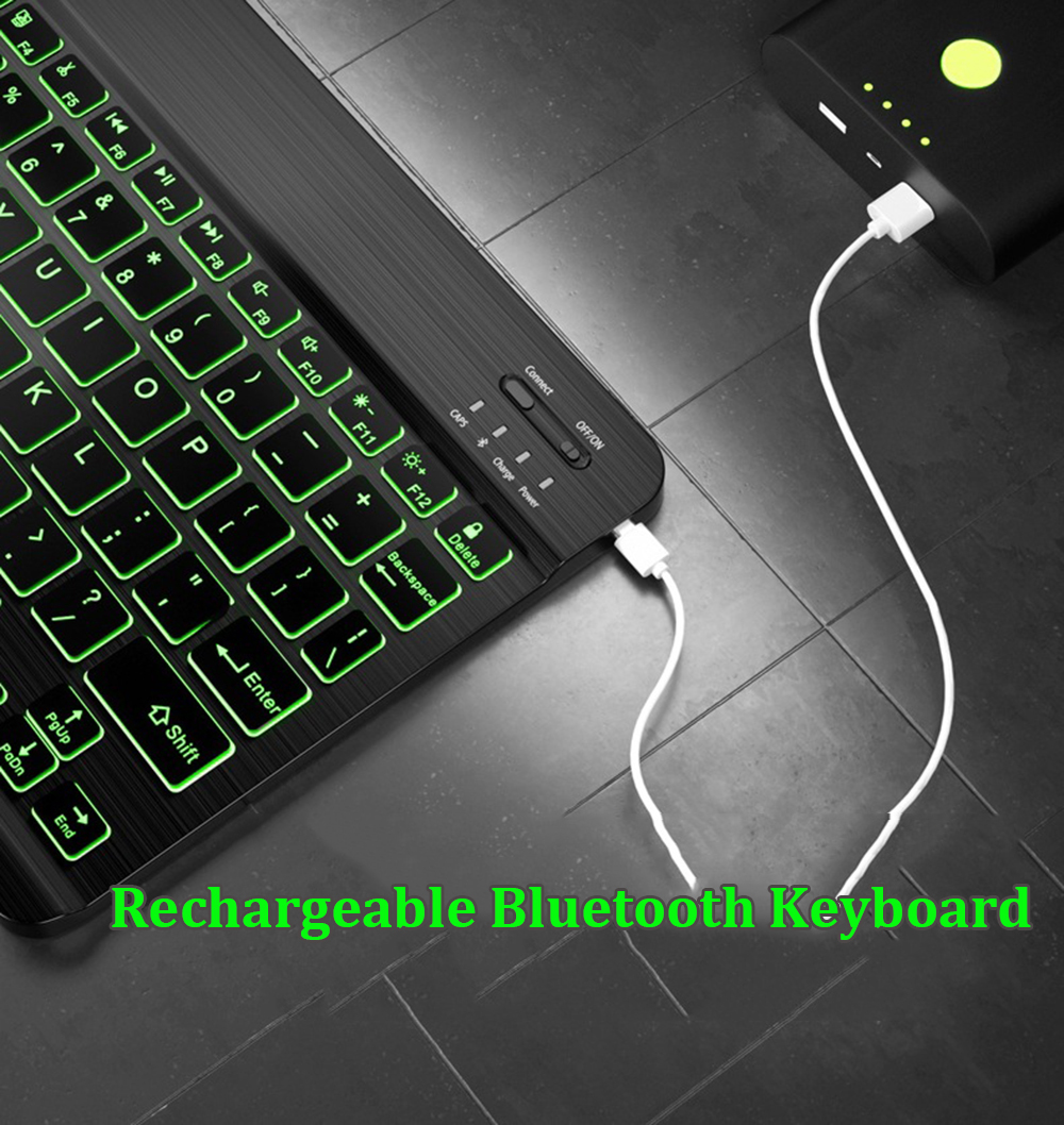 Mini Draadloze Toetsenbord Voor Ipad Tablet Oplaadbare Rgb Backlit Toetsenbord Draadloze Bluetooth Toetsenbord Voor Android Ios Windows