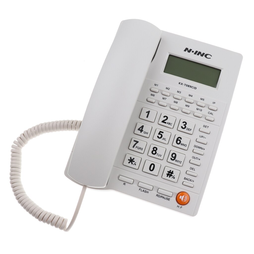 Big Button Home Caller ID Telephone Corded Desktop Speaker Phone Redial