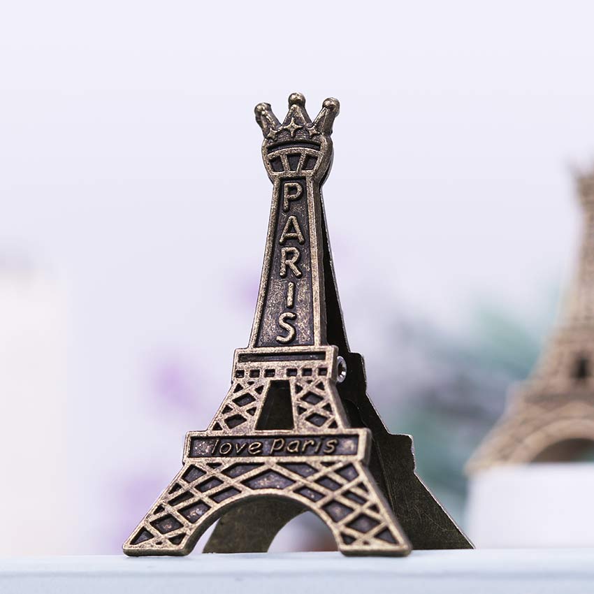 1Pc Retro Parijs Eiffeltoren Bindmiddel Clip Voor Kantoor School Papier Organizer Briefpapier Supply Decoratieve Metalen Clips
