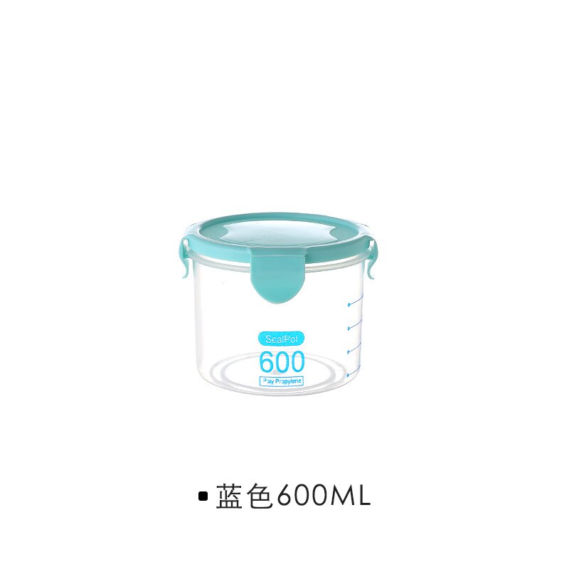 Food Storage Box Plastic Kitchen Food Cereal Grain Bean Rice Storage Box Container Bottle Case Kitchen Organize Tools: 02 600ml