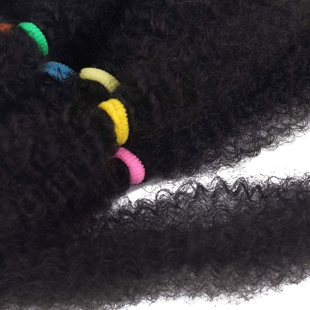 Pelo Afro rizado de 12 pulgadas, pelo sintético preestirado Afro rizado, pelo trenzado Afro, trenzas de ganchillo