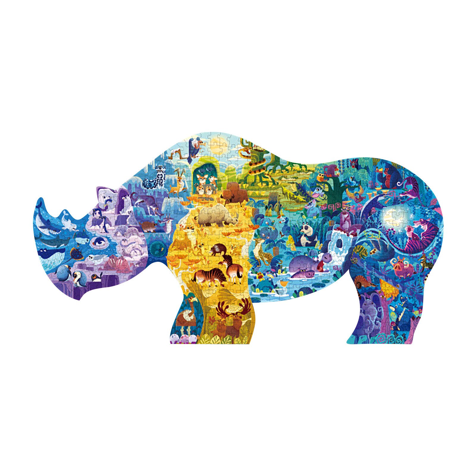Onregelmatige Dier Jiasaw Puzzel Voor Volwassenen Kinderen Diy Papier Puzzels Dier Vormige Moeilijk Grade Puzzel: Default Title