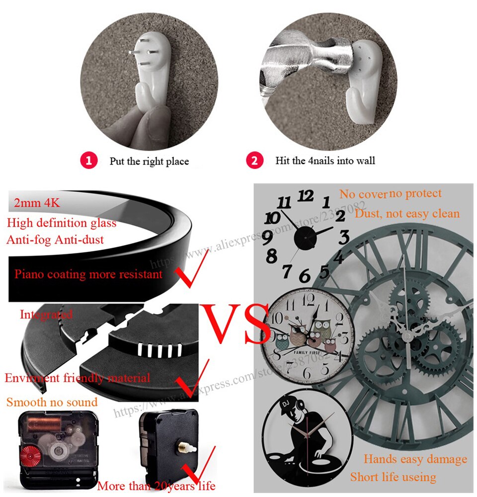 Horloge murale de Rugby pour salon, horloge de Sport pour garçon, balayage Vintage, maison Simple, numéro, offre spéciale
