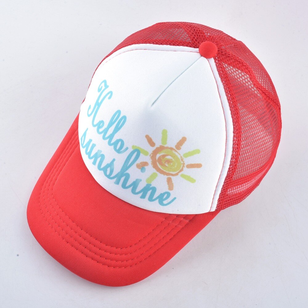 Tqmsmy Hello Sunshine Kinderen Zonnehoed Koele Jongen Baseball Hoed Cap Meisje Trucker Hoeden Kind Snapback Hoeden Kids Caps TMA40