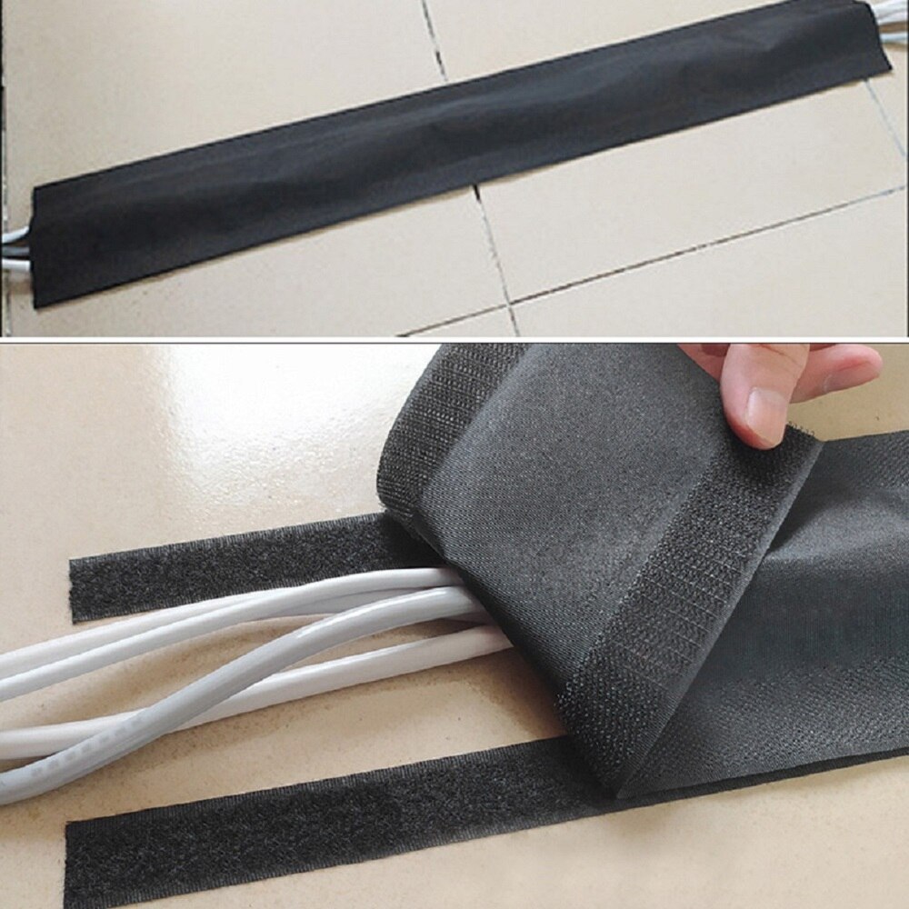 1M Cable Hide Wire Cover Adjustable Wire Hider Cable Protector Storage Organizer for Office Desk Floor Carpet Supplies