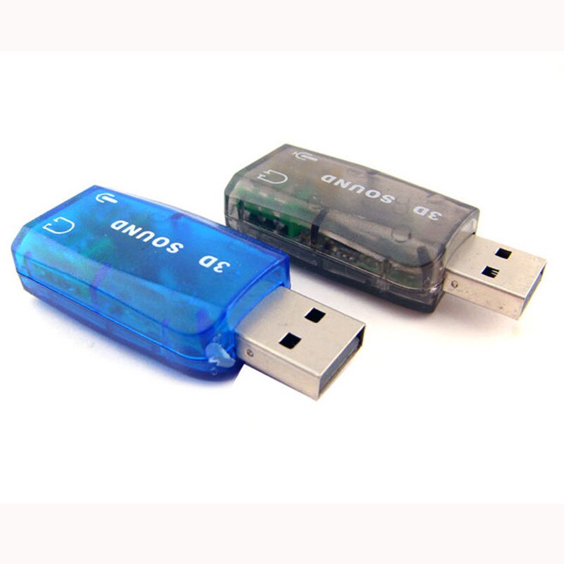 1 pc USB Sound Card External 5.1-Channel w/3.5mm Headphone and Microphone Jack Interface,Computer Stereo Mic Audio USB Converter