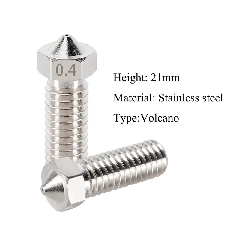 Buse volcanique E3D en acier dur, laiton plaqué PTFE, impression 3D pour artillerie Vyper Sidewinder X1 et X2 Genius Pro Hotend