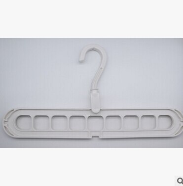 Nuttig Space Saver Wonder Magic Kleerhanger Kast Rekken Organizer Opknoping Jas Jurk Haken: WHITE