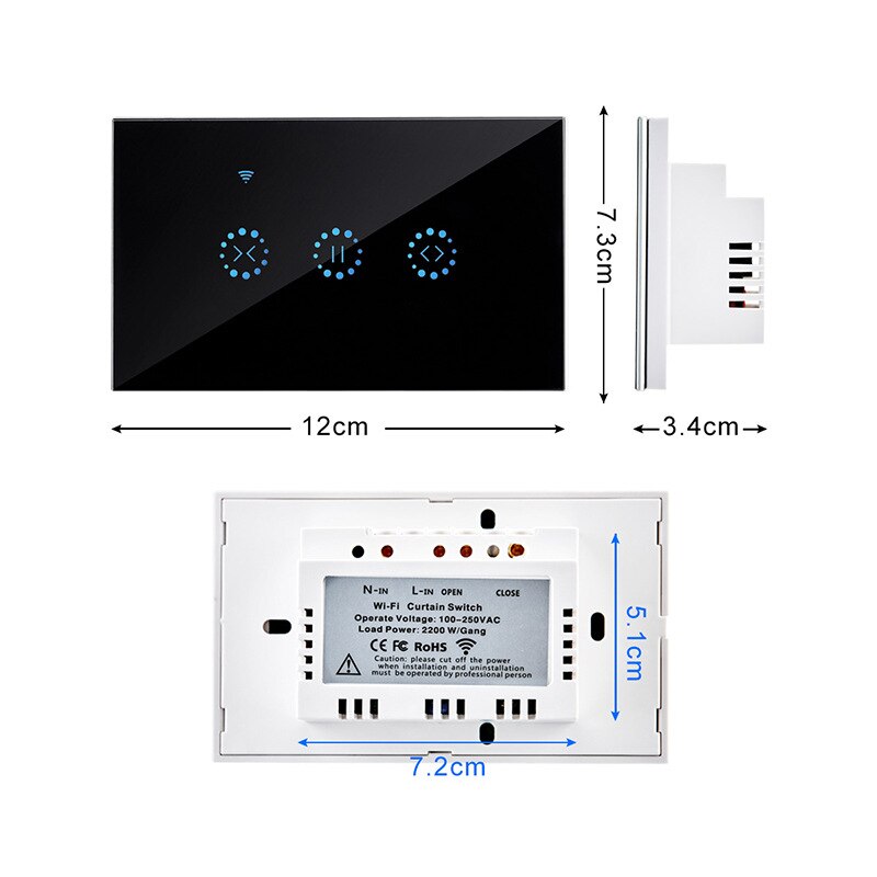 Smart Home WiFi Electric Touch Blinds Curtain Switch Ewelink APP Voice Control