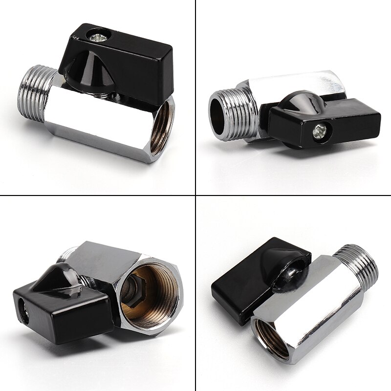 1/8" 1/4" 3/8" 1/2" Threaded Mini Brass Ball Valve BSP Male To Female Air Compressor Water Gas Oil Shut Off Valve