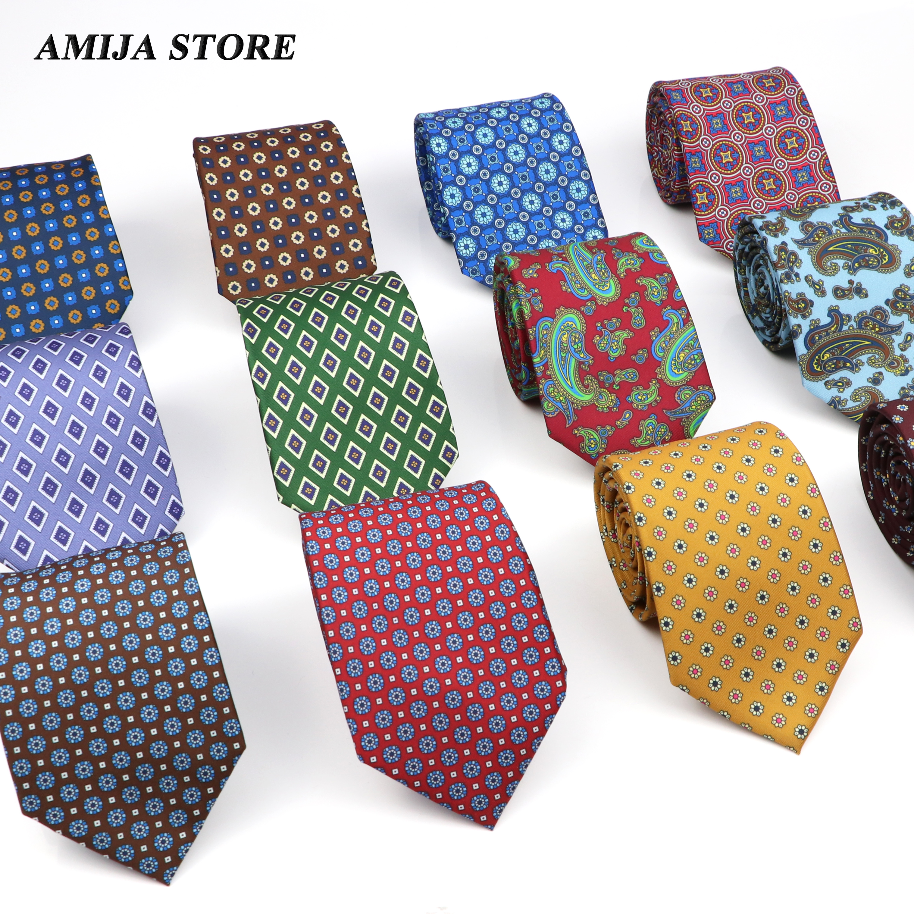 Super Soft Silk Tie Wedding Accessories For Men Red Colorful Floral Necktie Casual Man&#39;s Necktie Vintag Suits