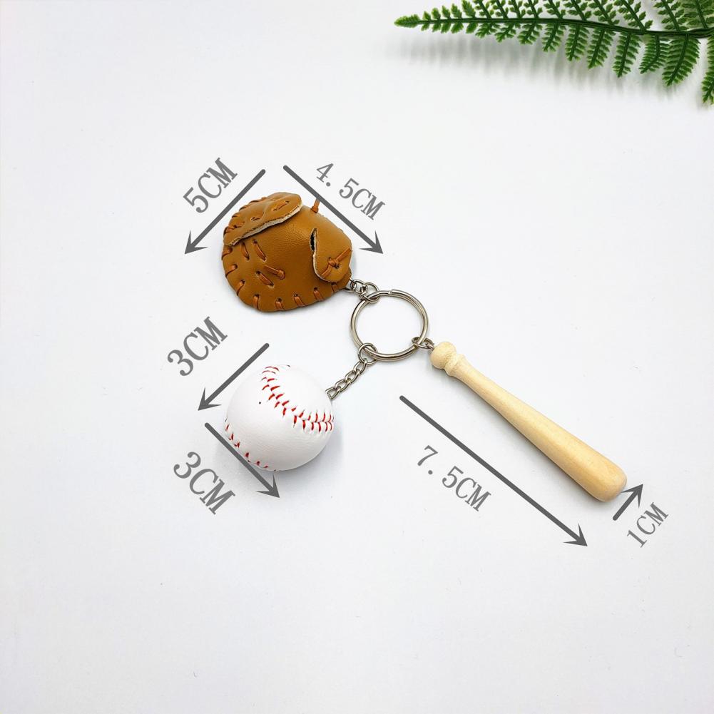 Porte-clés de Baseball en trois dimensions, 2 pièces, décorations, pendentif , rangement de jouets pour la maison