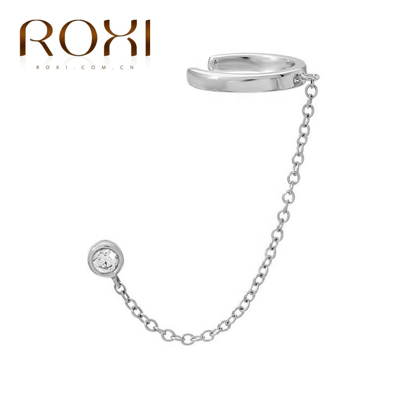 ROXI-pendientes de plata de ley 925 sin Piercing para mujer, joyería de boda, con Clip: B silver 1pc