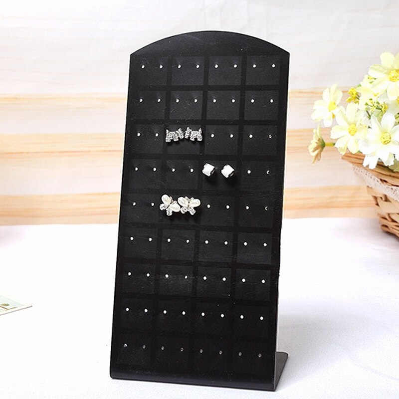 24/36 Pairs Oorbellen Houder Sieraden Showcase Stand Display Plastic Rack Handig Charmante Vrouwen Oorbellen Organizer Houder: Black 36 Pairs Holes