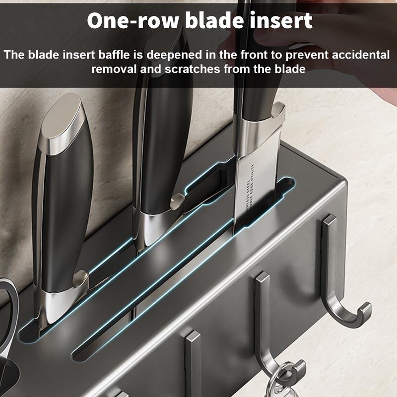 Keuken Wandmontage Messenrek Gereedschap Eetstokjes Opslag Geen Punch Installatie Multifunctionele Plank Wandmontage Plank