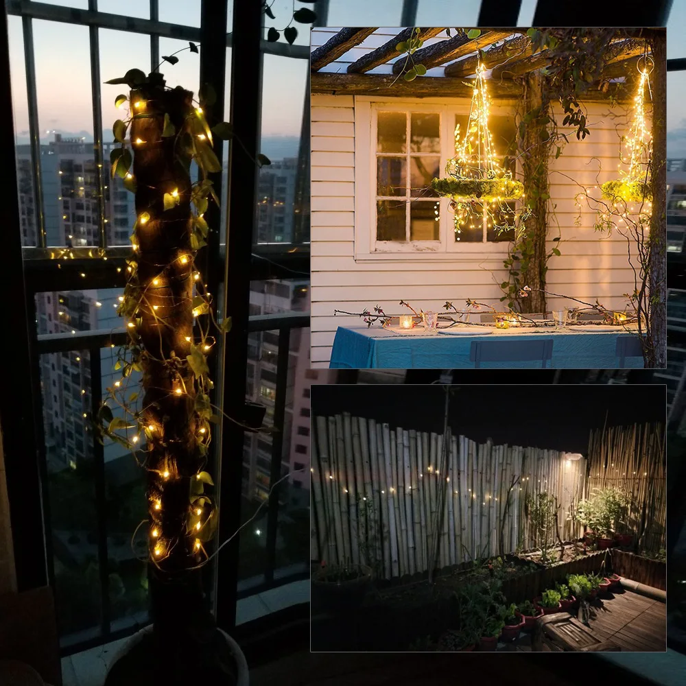 1 stks LED Solar Light Outdoor 7 M 12 M 22 M Flash Fairy Lamp 8 Modi 100/200 leds Kerst Decoratie voor Thuis Straat Tuin