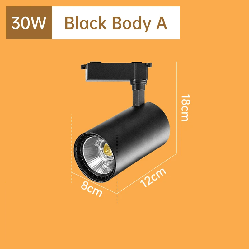 Luz de pista led 12w 20 30 40 cob luzes de pista trilho lâmpada de alumínio trilho luminária ponto luz para casa: cambiável / Bege