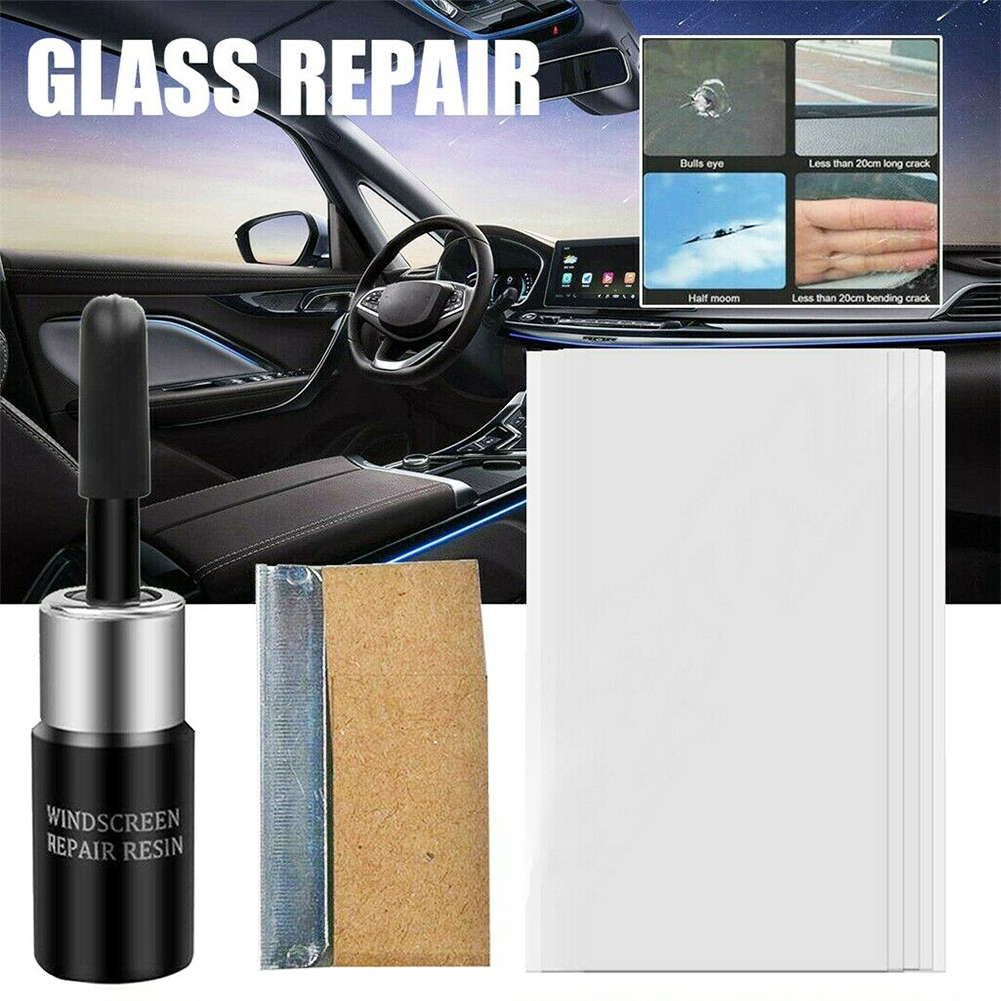 Bilrude glas reparation væske diy bil forrude reparation bilglas nano reparation væske bilglas revne ridse genoprette værktøjer
