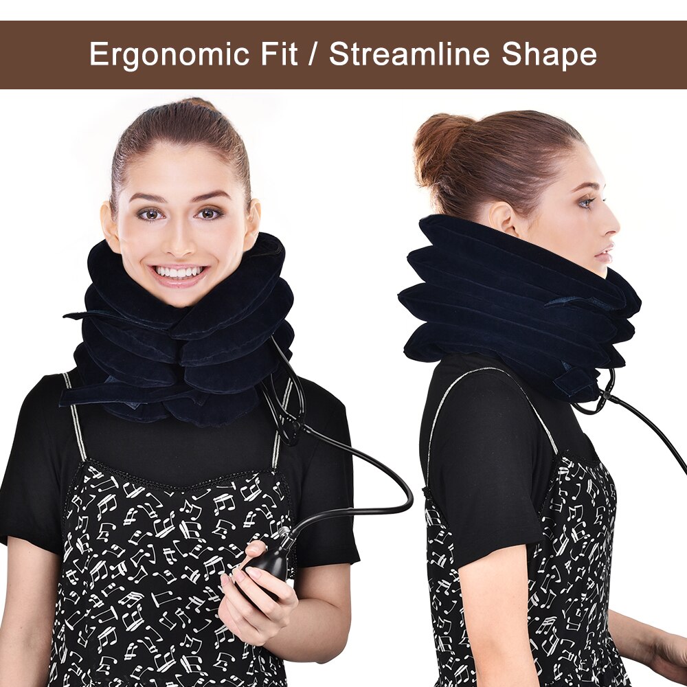 Inflatable Air Neck Traction Device Soft Neck Cervical Collar Pillow Pain Relief Tractor Neck Posture Corrector Stretching Brace
