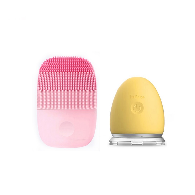 Xiaomi Inface Ultrasonic Ion Skin Cleaning Instrument And Face Facial Vibration Massage Ion Introduction Skin Tender And Shiny: XM-YP-508-P-Y
