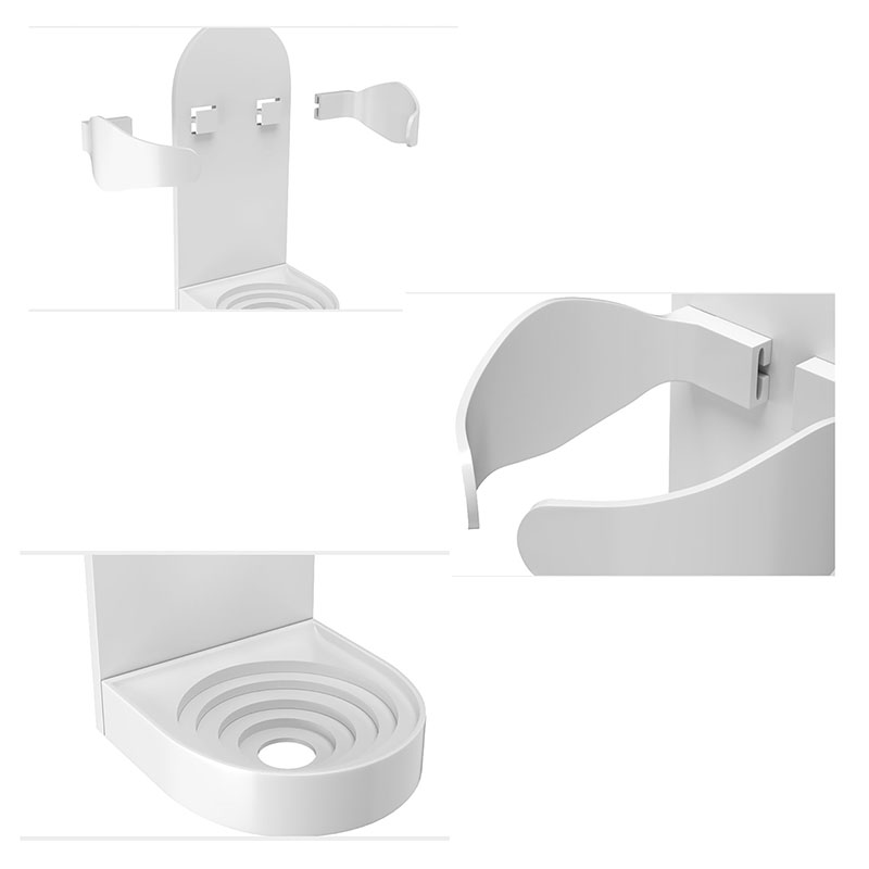 supports de rasoirs porte rasoir support rasoir etagere murale Porte-rasoir avec crochets de rangement pour brosse à dents, support auto-adhésif sans poinçon, sans trace, porte-brosse de rasage électrique, organisateur