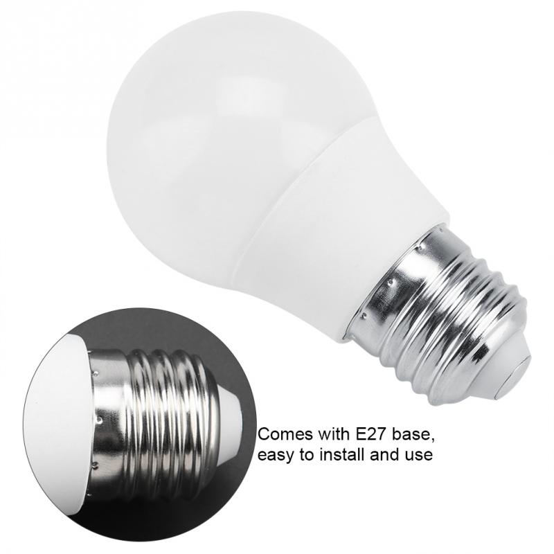 Ampoule à économie d'énergie E27, 3W AC85-265V, haute lumière LED lumineuse, Durable, ampoule pour éclairage de chambre à domicile