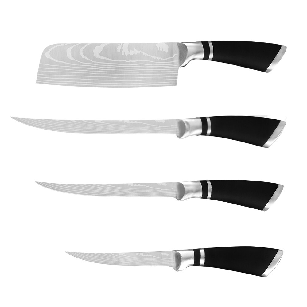 XYJ Razor Sharp Filleting Knife 6 7 8 Inch Fish Fillet Boning Narrow Blade Stainless Steel Kitchen Knives: 4pcs set