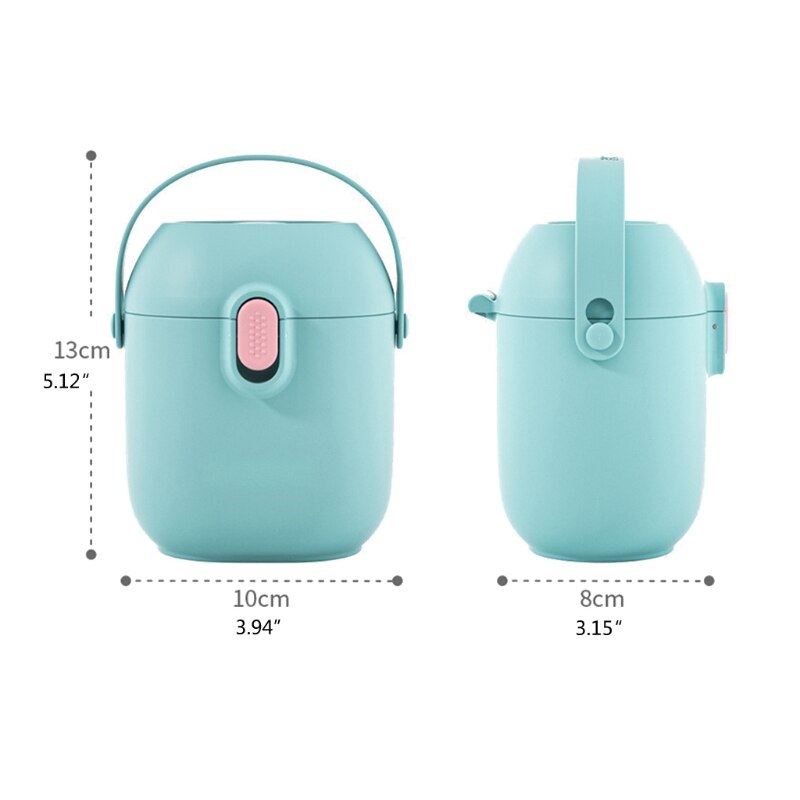 Conteneur de lait en poudre Portable pour bébé 450ML, conteneur alimentaire multifonctionnel hermétique, boîte de stockage de snacks de céréales avec cuillère