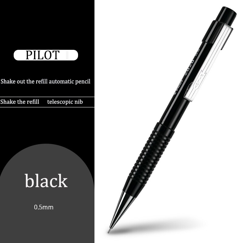 pilot HF-80R shake automatic pencil comes with rubber head press shake dual control core pup: black0.5mm