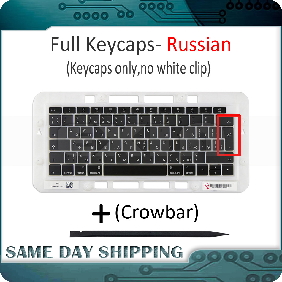 Echt voor Macbook Air Retina 13 "13.3" A1932 Russische Rusland RU Toetsenbord Toetsen Key Cap Keycaps Vervangen MRE82 EMC 3184 Late